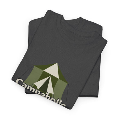 Campaholic – Funny Camping T-Shirt for Campers & Outdoor Lovers | Unisex Heavy Cotton Tee, Adventure Apparel, Summer Outdoor Gift