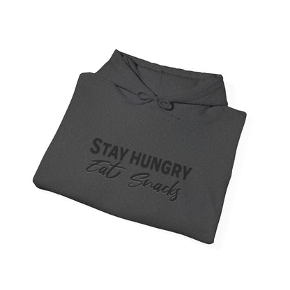 Stay Hungry Eat Snacks Hoodie – Motivational Unisex Sweatshirt, Cozy Casual Wear, Inspirational Gift for Adults, All-Season Outdoor & Everyday Apparel