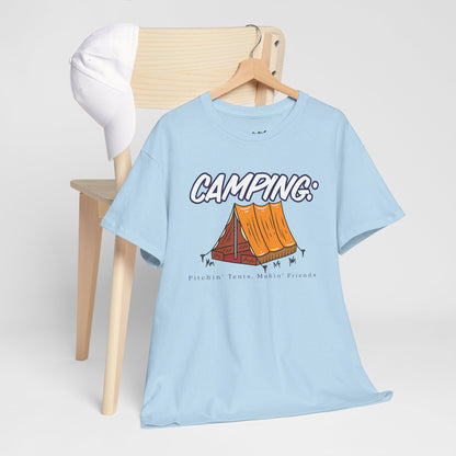 Pitchin Tents, Makin Friends – Funny Camping T-Shirt for Outdoor Enthusiasts, Hikers & Nature Lovers | Unisex Summer Camp Tee Gift