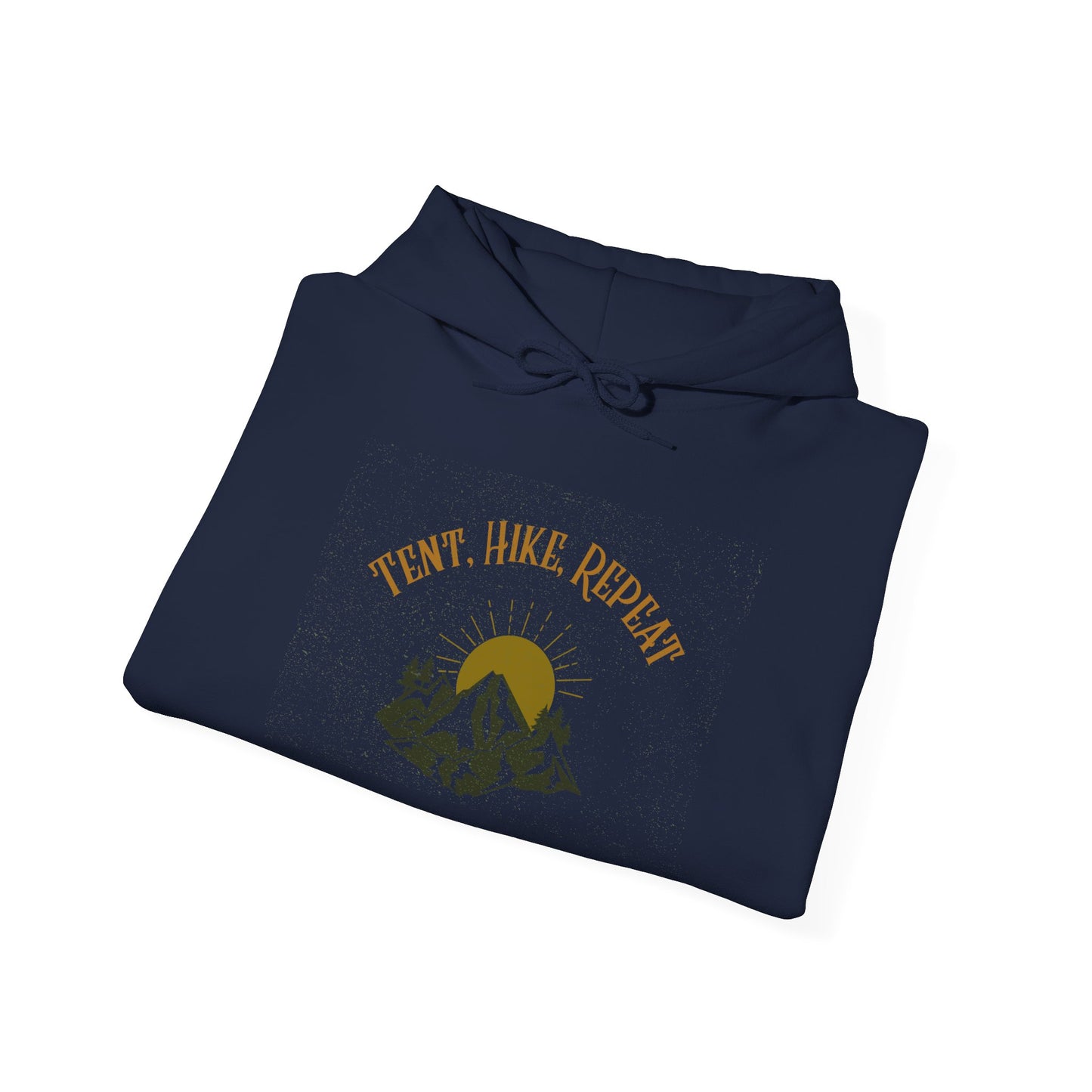 Tent Hike Repeat – Unisex Hoodie, Adventure Camping Sweatshirt, Outdoor Hiking Apparel, Gift for Nature Lovers