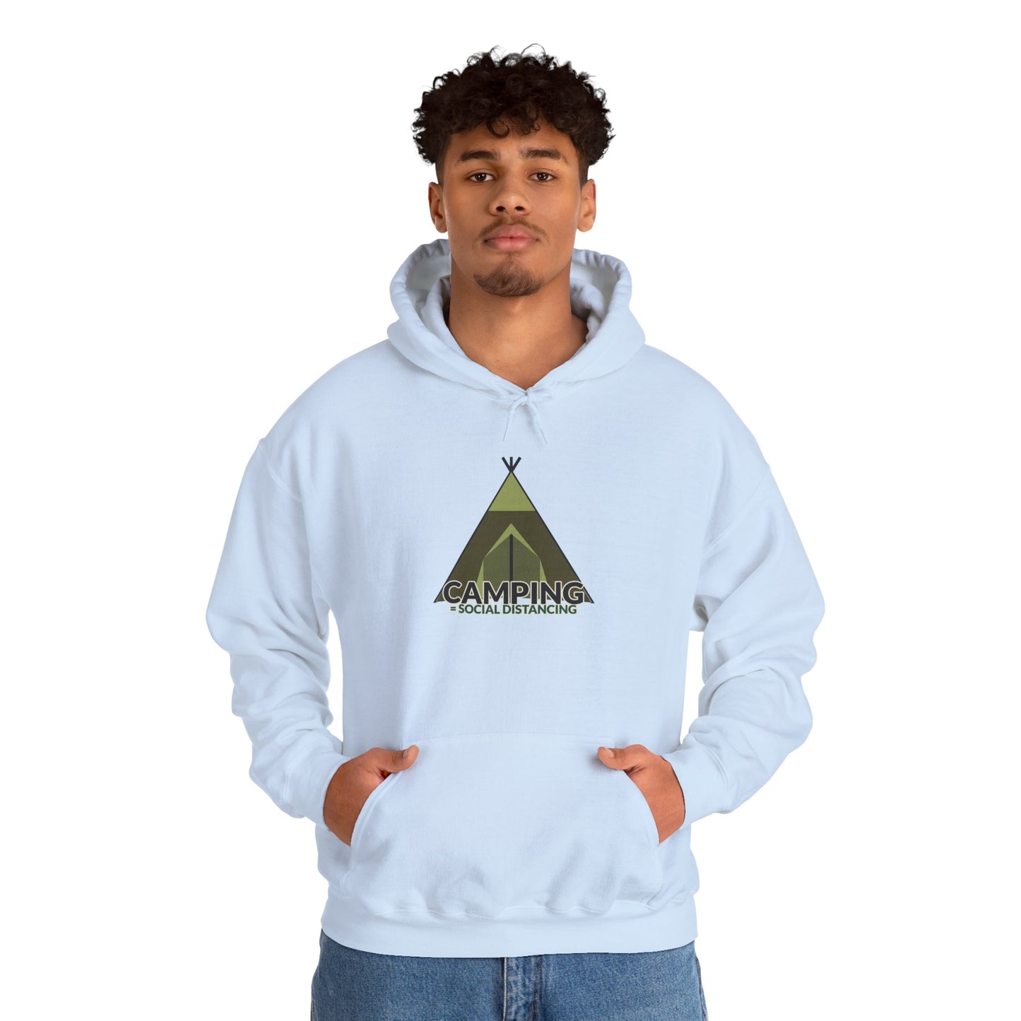 Camping Equals Social Distancing - Adventure Hoodie, Cozy Outdoor Sweatshirt, Perfect for Campers, Great Gift for Nature Lovers, Warmth for Bonfire Nights
