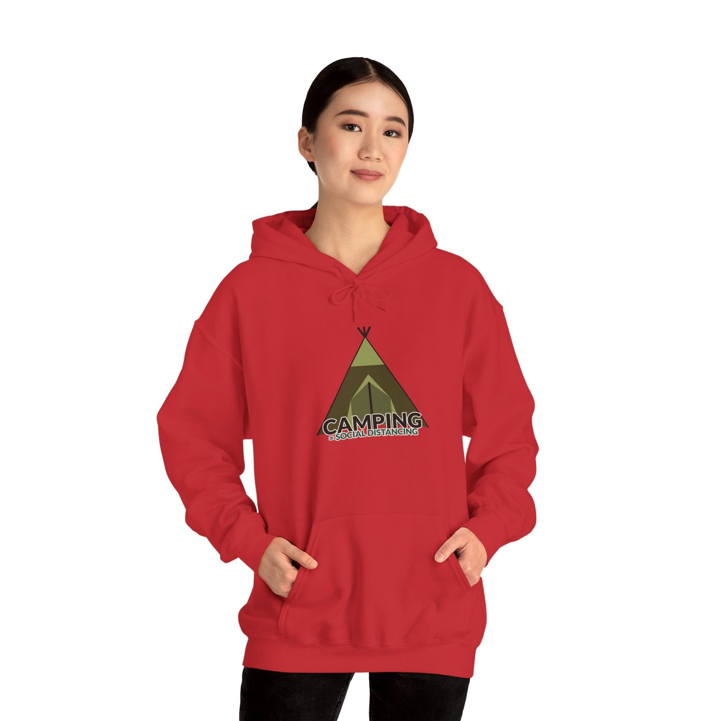 Camping Equals Social Distancing - Adventure Hoodie, Cozy Outdoor Sweatshirt, Perfect for Campers, Great Gift for Nature Lovers, Warmth for Bonfire Nights