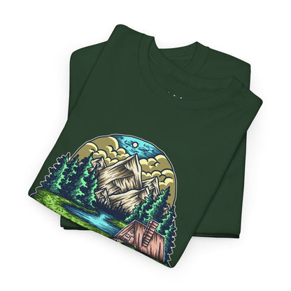 May The Forest Be With You - Unisex Heavy Cotton Tee - Outdoor Adventure Shirt, Hiking Graphic T-Shirt, Camping Gift, Nature Apparel
