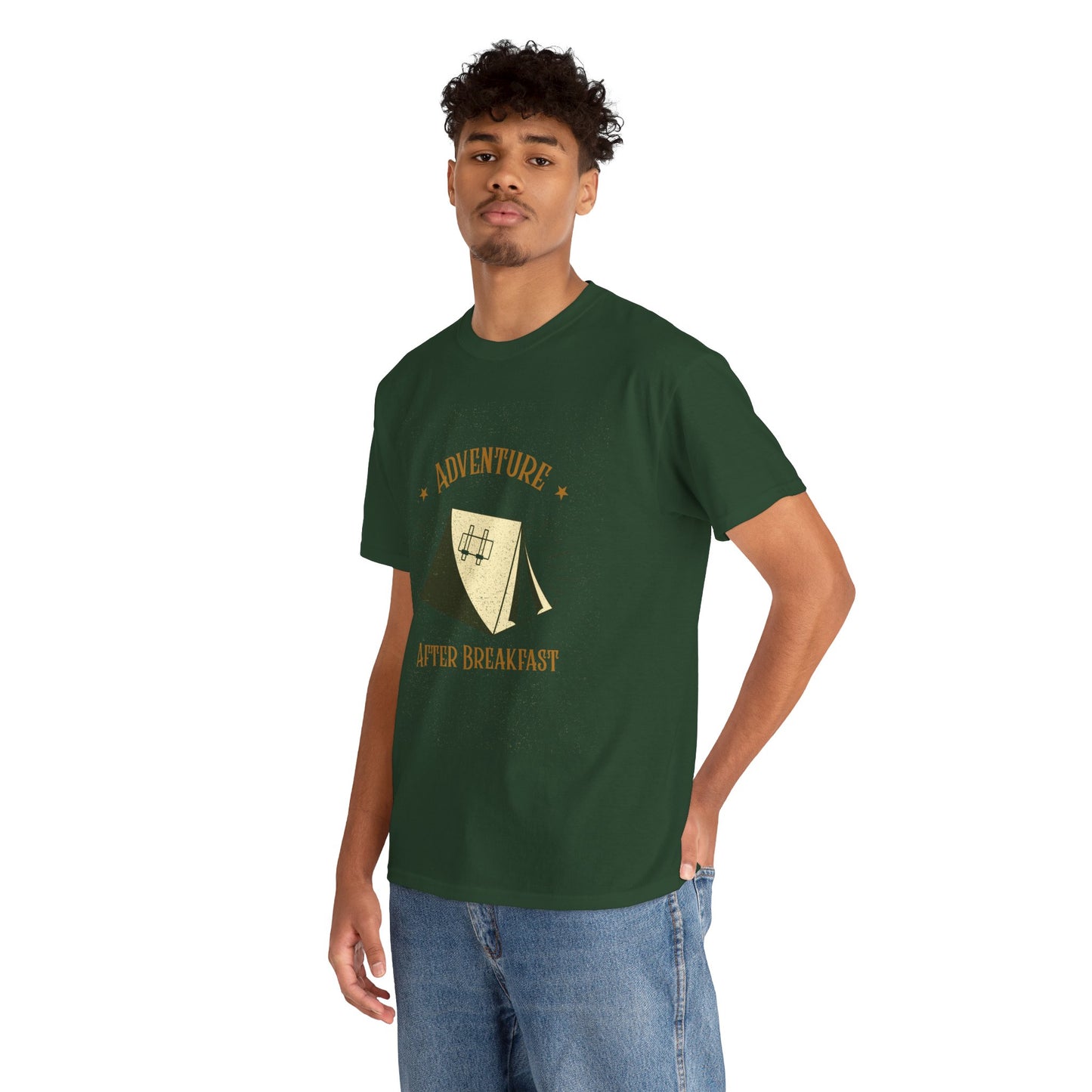 Adventure After Breakfast T-Shirt - Funny Outdoor and Hiking Tee for Nature Lovers, Camping Unisex Cotton Shirt, Travel and Adventure Gift