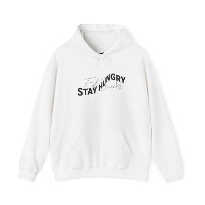 Stay Hungry Eat Snacks Hoodie – Motivational Unisex Sweatshirt, Cozy Casual Wear, Inspirational Gift for Adults, All-Season Outdoor and Everyday Apparel