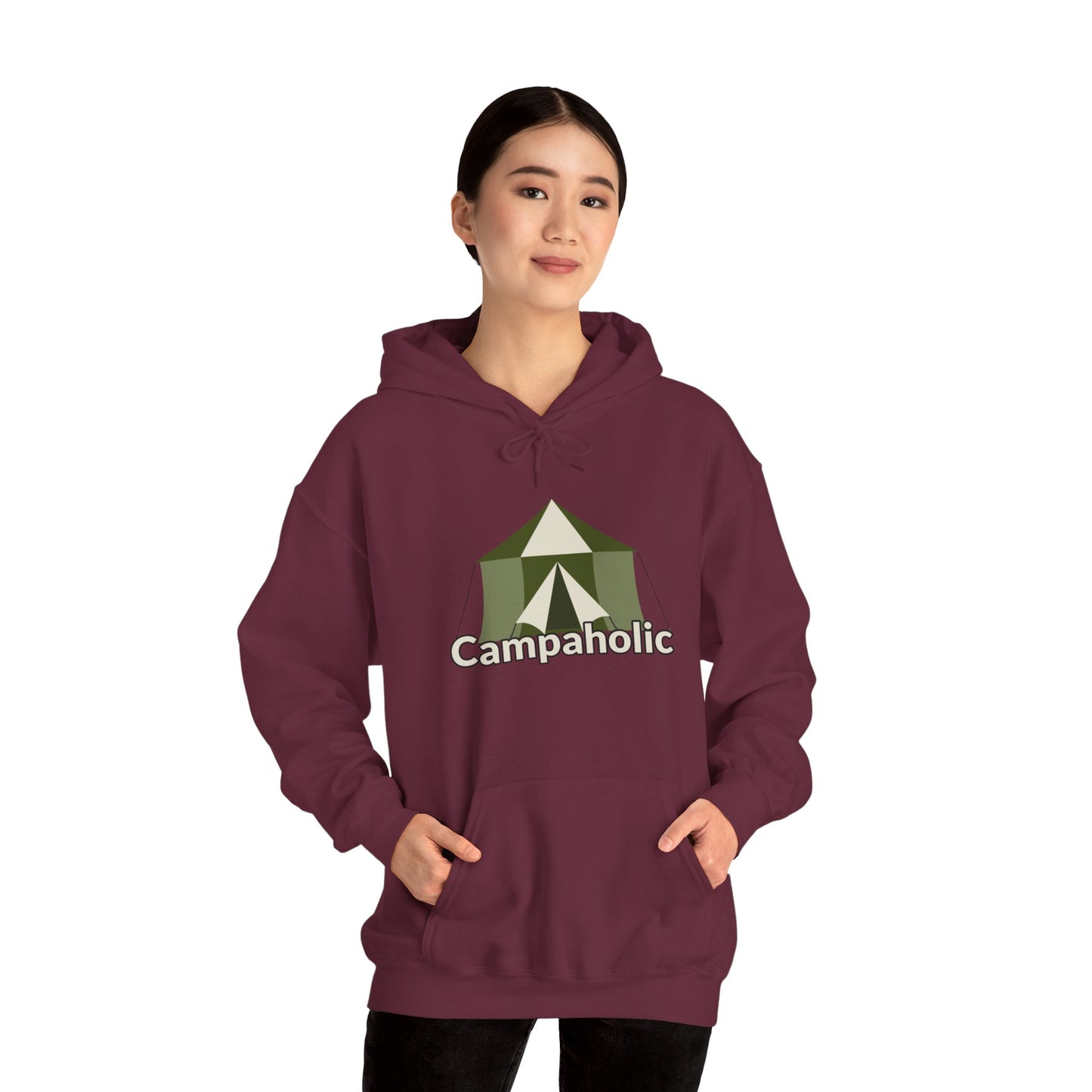 Campaholic Hoodie - Unisex Sweatshirt, Cozy Camping Sweatshirt for Campers and Outdoor Lovers, Adventure Apparel, Gift for Nature Enthusiasts
