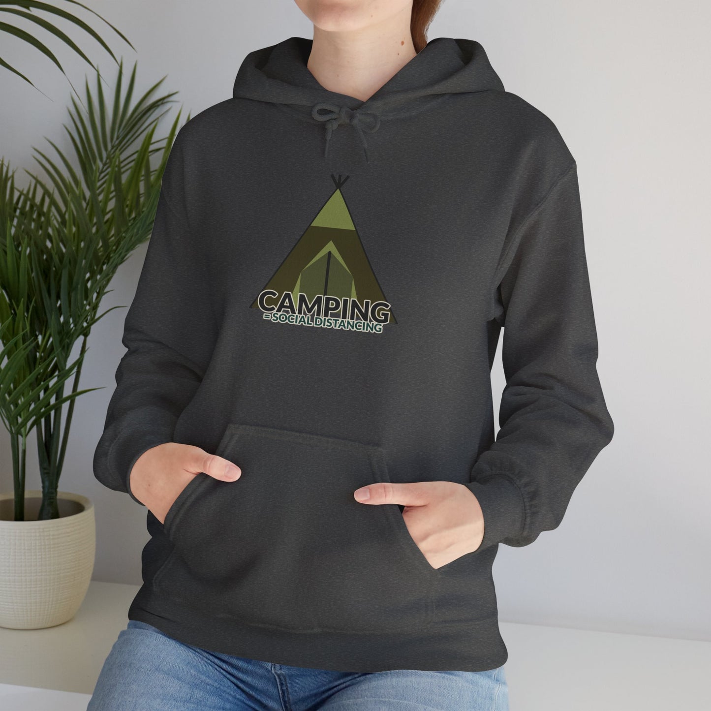 Camping Equals Social Distancing - Adventure Hoodie, Cozy Outdoor Sweatshirt, Perfect for Campers, Great Gift for Nature Lovers, Warmth for Bonfire Nights