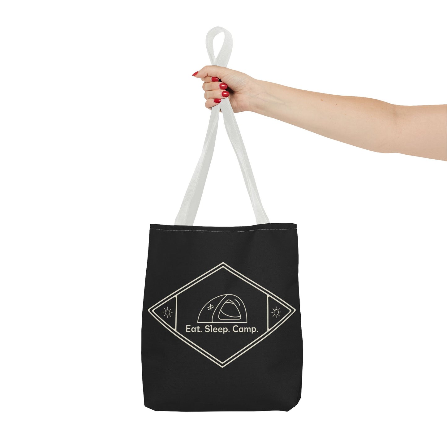 Eat. Sleep. Camp. Tote Bag —Canvas Tote for Campers & Outdoor Lovers