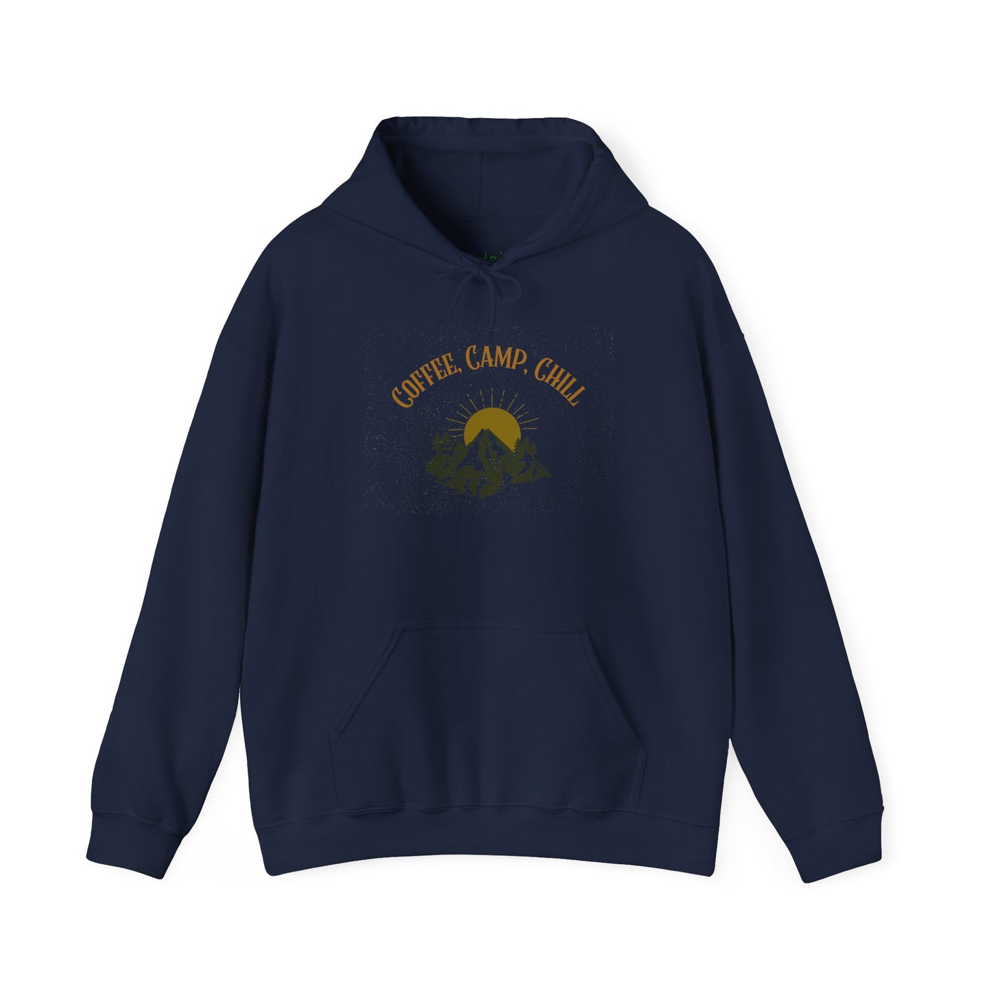 Coffee, Camp, Chill Hoodie – Outdoor Lovers Camping Sweatshirt, Hiking Gift, Warm Adventure Layer