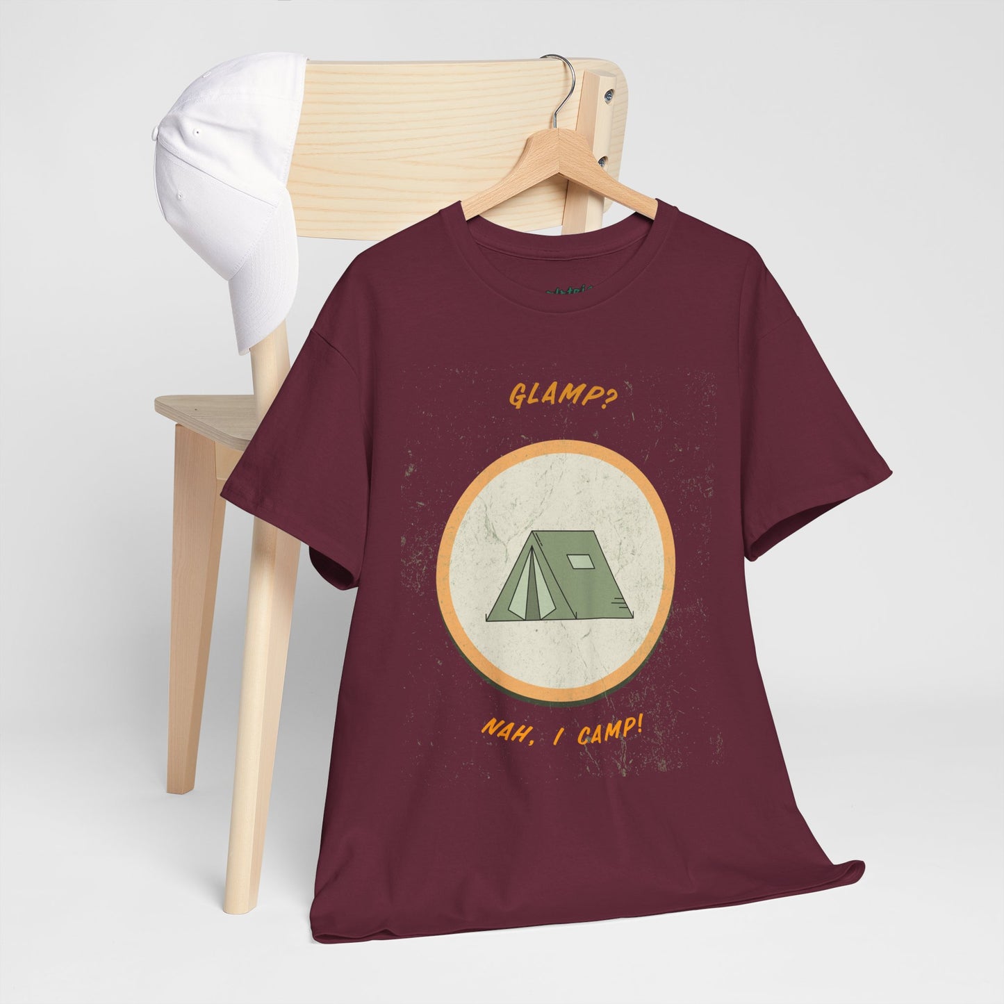 Glamp? Nah, I Camp – Funny Camping Tee for Nature Lovers