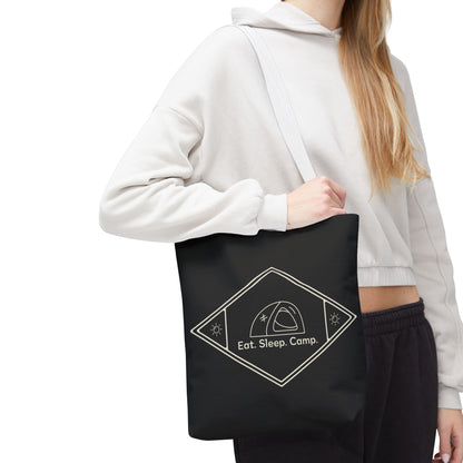 Eat. Sleep. Camp. Tote Bag —Canvas Tote for Campers & Outdoor Lovers