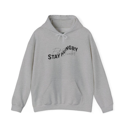 Stay Hungry Eat Snacks Hoodie – Motivational Unisex Sweatshirt, Cozy Casual Wear, Inspirational Gift for Adults, All-Season Outdoor and Everyday Apparel