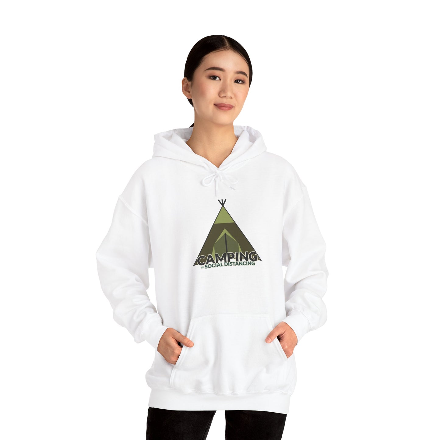 Camping Equals Social Distancing - Adventure Hoodie, Cozy Outdoor Sweatshirt, Perfect for Campers, Great Gift for Nature Lovers, Warmth for Bonfire Nights