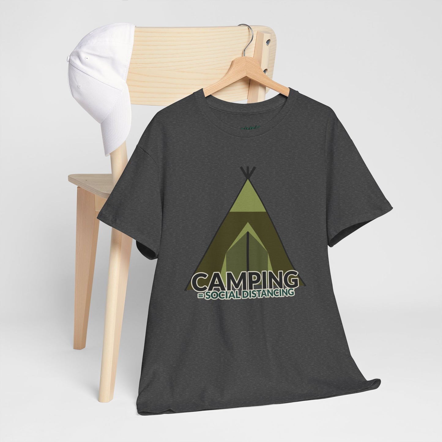 Camping Equals Social Distancing T-Shirt – Funny Unisex Outdoor Tee for Campers & Nature Lovers, Adventure Apparel, Hiking Gift, Camping Humor Shirt