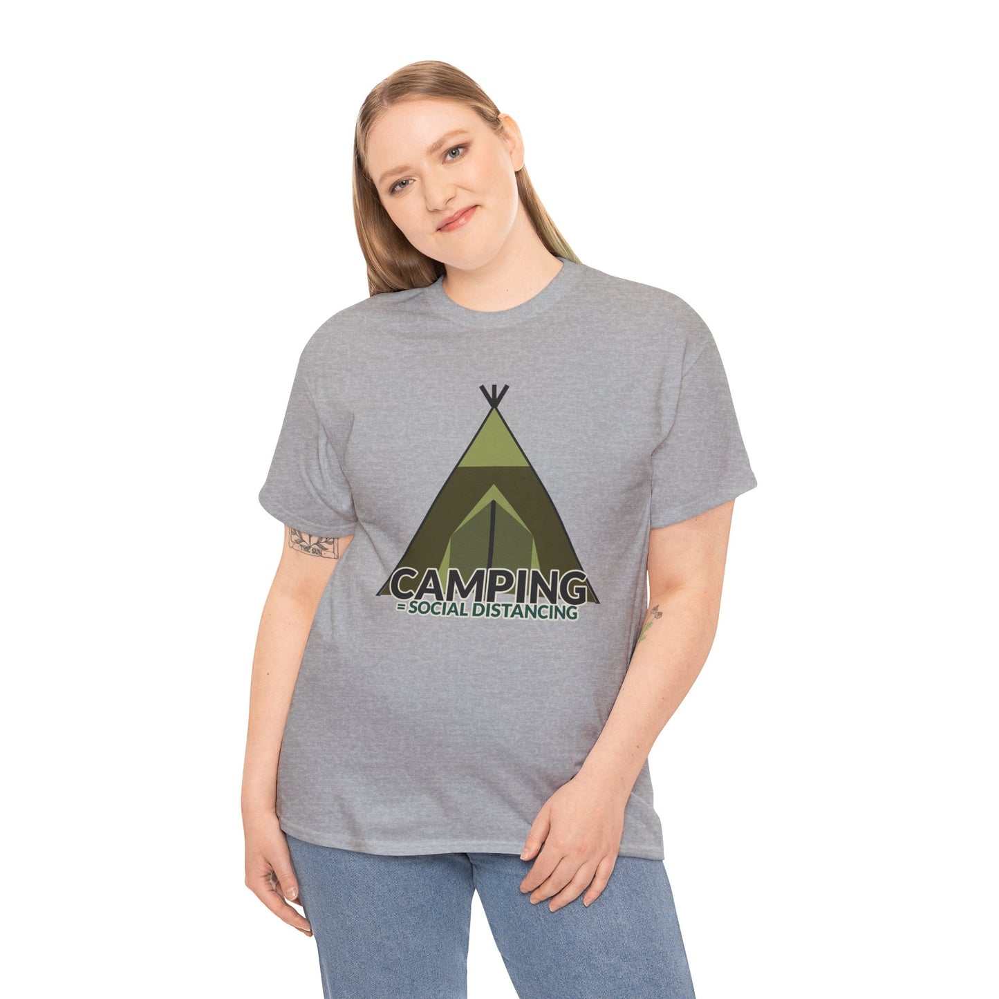 Camping Equals Social Distancing T-Shirt – Funny Unisex Outdoor Tee for Campers & Nature Lovers, Adventure Apparel, Hiking Gift, Camping Humor Shirt
