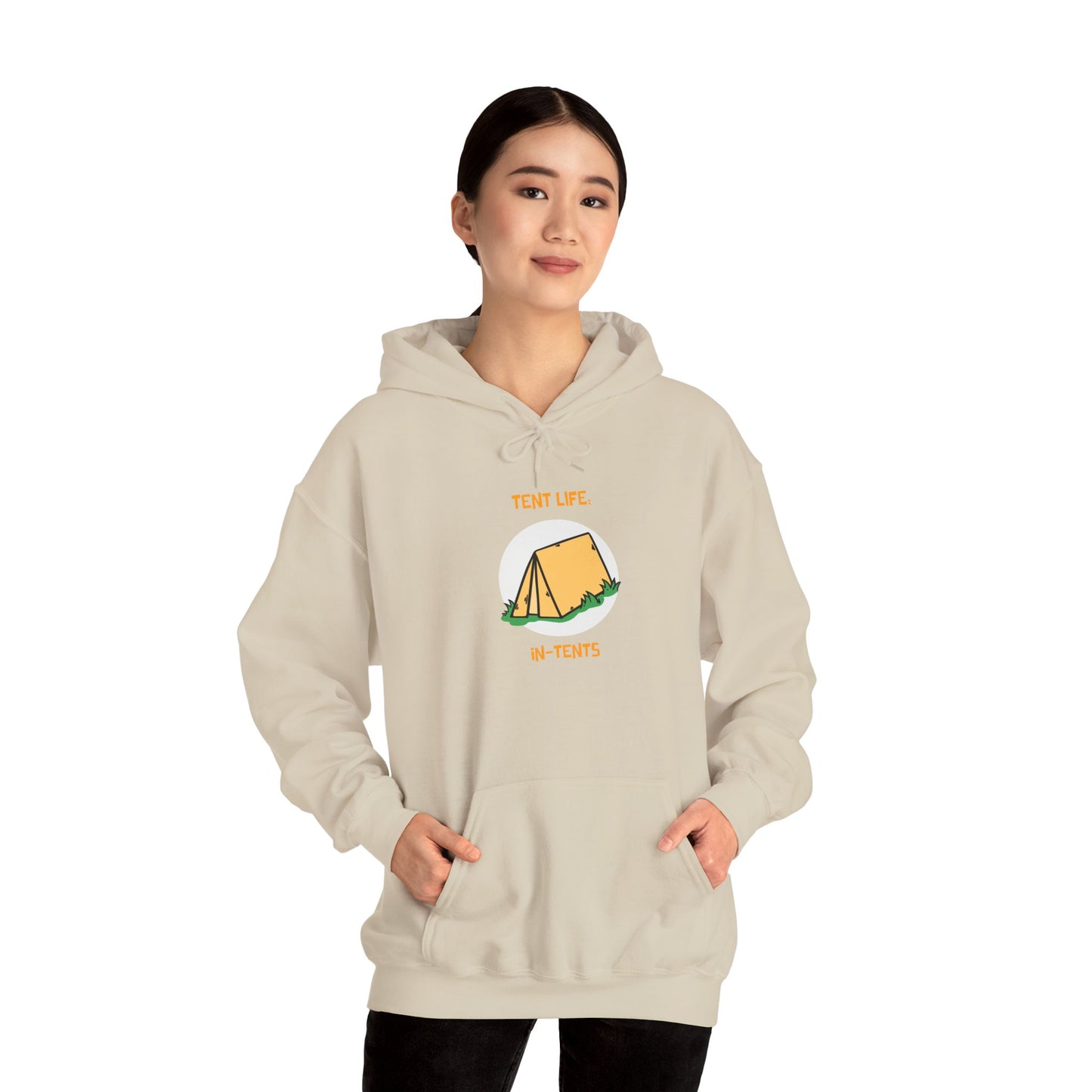 Tent Life in Tents Hoodie – Unisex Cozy Camping Sweatshirt, Outdoor Adventure Apparel, Gift for Campers, Nature Lover Hoodie, Warm Layering Sweatshirt