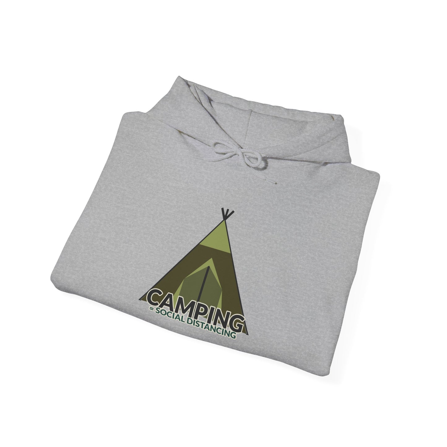 Camping Equals Social Distancing - Adventure Hoodie, Cozy Outdoor Sweatshirt, Perfect for Campers, Great Gift for Nature Lovers, Warmth for Bonfire Nights
