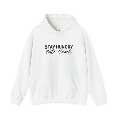 Stay Hungry Eat Snacks Hoodie – Motivational Unisex Sweatshirt, Cozy Casual Wear, Inspirational Gift for Adults, All-Season Outdoor & Everyday Apparel
