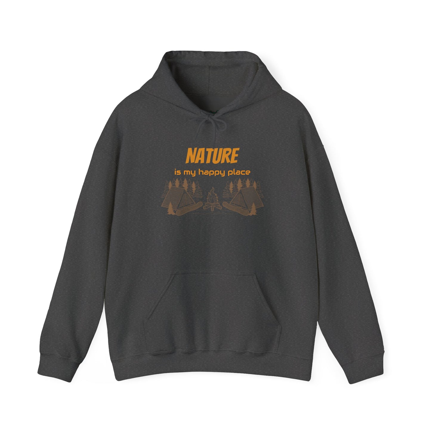 Nature Is My Happy Place Hoodie - Cozy Unisex Sweatshirt for Outdoor Lovers, Hiking and Camping Apparel, Perfect Gift for Nature Enthusiasts