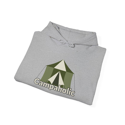 Campaholic Hoodie - Unisex Sweatshirt, Cozy Camping Sweatshirt for Campers and Outdoor Lovers, Adventure Apparel, Gift for Nature Enthusiasts