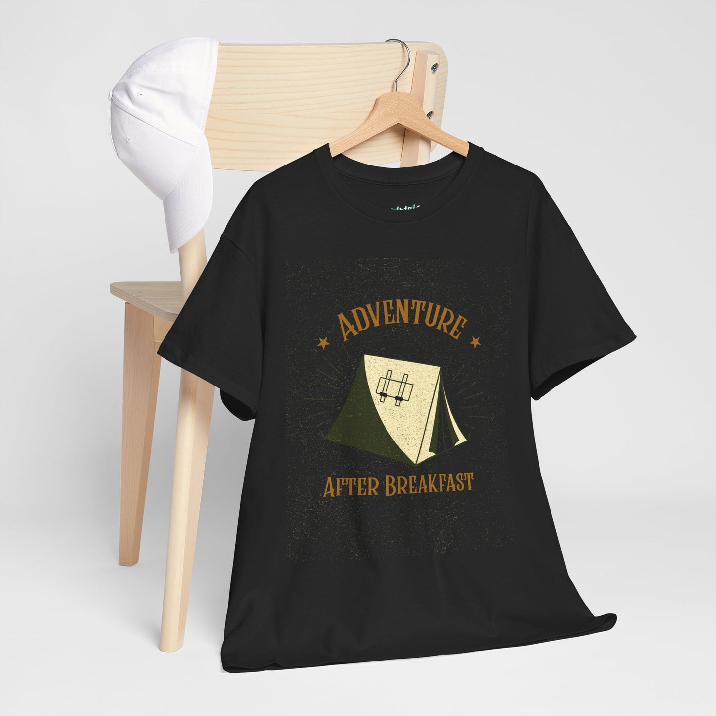 Adventure After Breakfast T-Shirt - Funny Outdoor and Hiking Tee for Nature Lovers, Camping Unisex Cotton Shirt, Travel and Adventure Gift