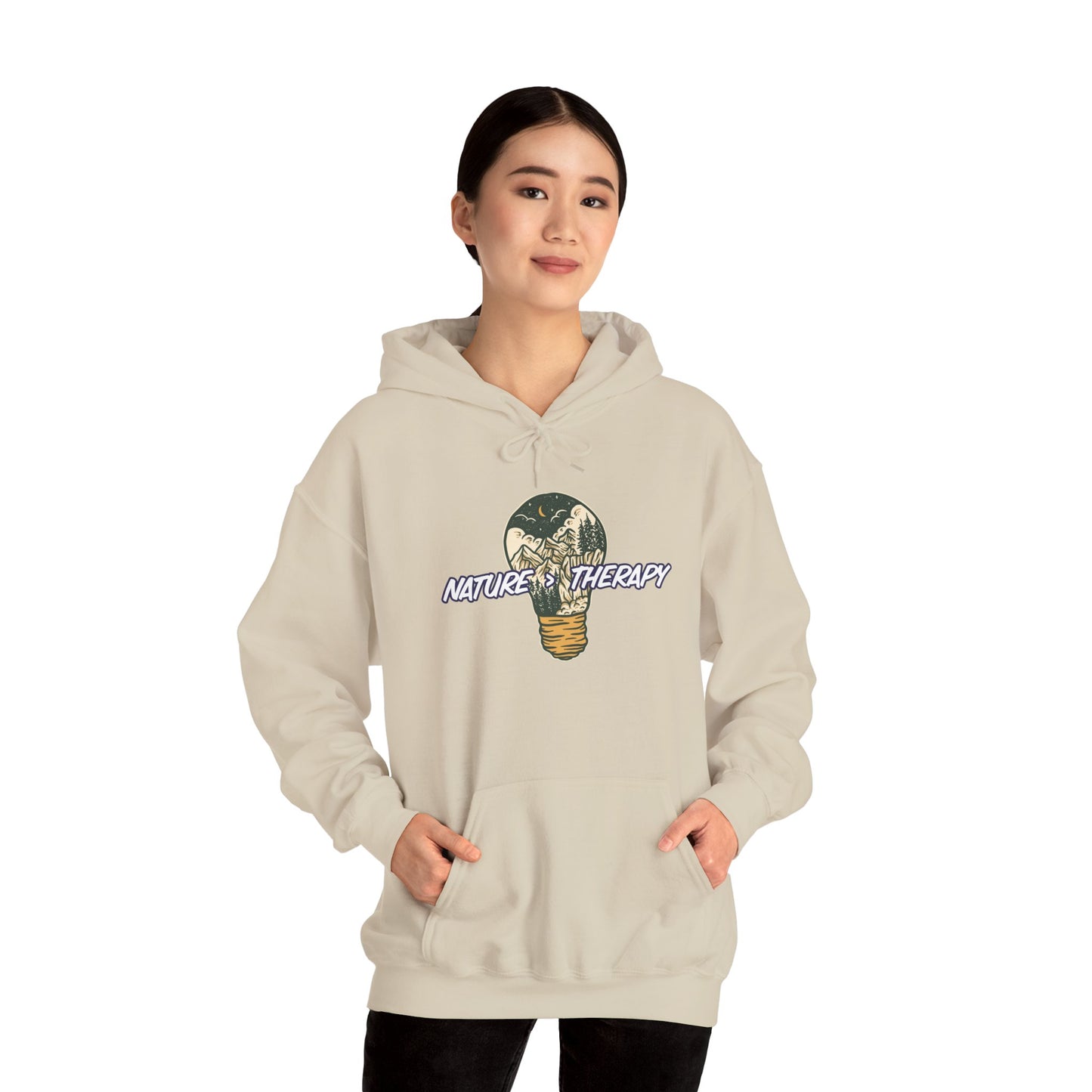 Nature Is Greater Than Therapy Hoodie – Cozy Unisex Sweatshirt for Nature Lovers, Outdoor Adventure Apparel, Perfect Gift for Campers, Hikers, and Nature Enthusiasts