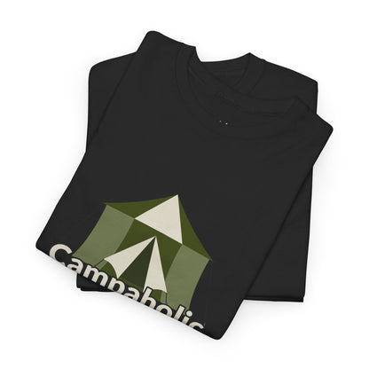 Campaholic – Funny Camping T-Shirt for Campers & Outdoor Lovers | Unisex Heavy Cotton Tee, Adventure Apparel, Summer Outdoor Gift