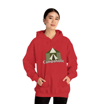 Campaholic Hoodie - Unisex Sweatshirt, Cozy Camping Sweatshirt for Campers and Outdoor Lovers, Adventure Apparel, Gift for Nature Enthusiasts