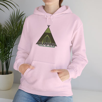 Camping Equals Social Distancing - Adventure Hoodie, Cozy Outdoor Sweatshirt, Perfect for Campers, Great Gift for Nature Lovers, Warmth for Bonfire Nights