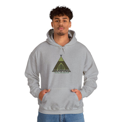 Camping Equals Social Distancing - Adventure Hoodie, Cozy Outdoor Sweatshirt, Perfect for Campers, Great Gift for Nature Lovers, Warmth for Bonfire Nights