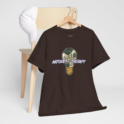 Nature Is Greater Than Therapy T-Shirt – Unisex Eco-Friendly Tee for Nature Lovers, Outdoor Hiking Shirt, Gift Idea