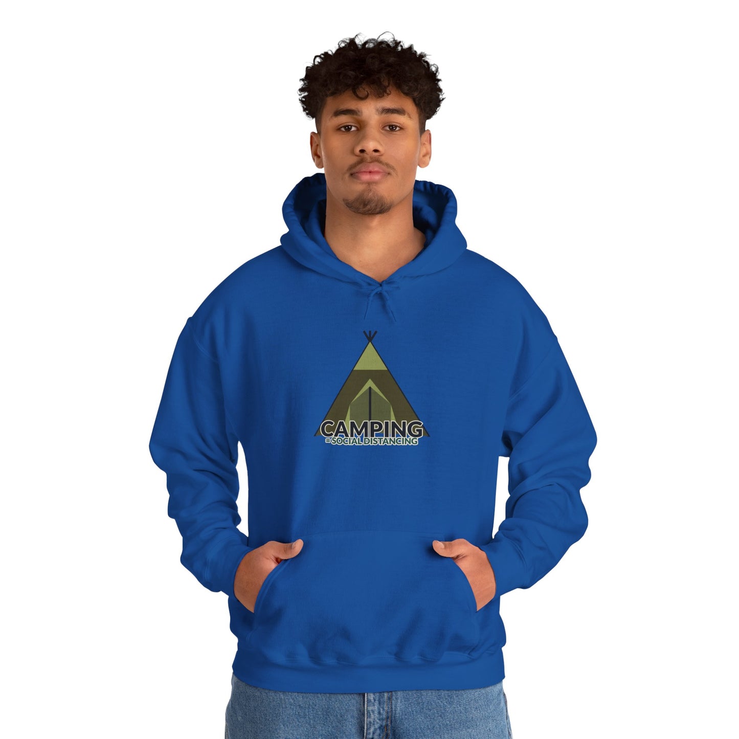 Camping Equals Social Distancing - Adventure Hoodie, Cozy Outdoor Sweatshirt, Perfect for Campers, Great Gift for Nature Lovers, Warmth for Bonfire Nights