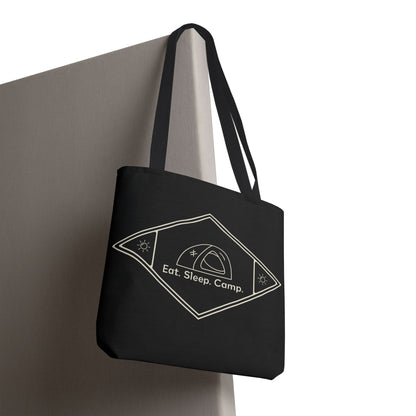 Eat. Sleep. Camp. Tote Bag —Canvas Tote for Campers & Outdoor Lovers