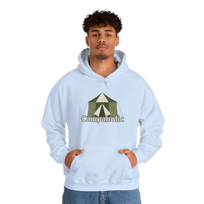 Campaholic Hoodie - Unisex Sweatshirt, Cozy Camping Sweatshirt for Campers and Outdoor Lovers, Adventure Apparel, Gift for Nature Enthusiasts