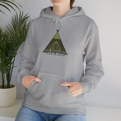 Camping Equals Social Distancing - Adventure Hoodie, Cozy Outdoor Sweatshirt, Perfect for Campers, Great Gift for Nature Lovers, Warmth for Bonfire Nights