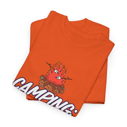 Camping: The WiFi is Weak, But the Stories Are Strong – Funny Camping T-Shirt for Campers & Nature Lovers | Unisex Heavy Cotton Tee, Outdoor Adventure Gift, Summer Camp Apparel