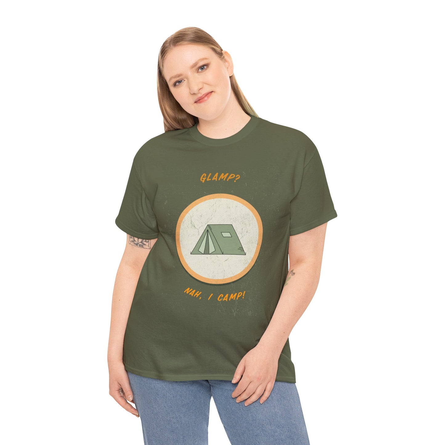 Glamp? Nah, I Camp – Funny Camping Tee for Nature Lovers