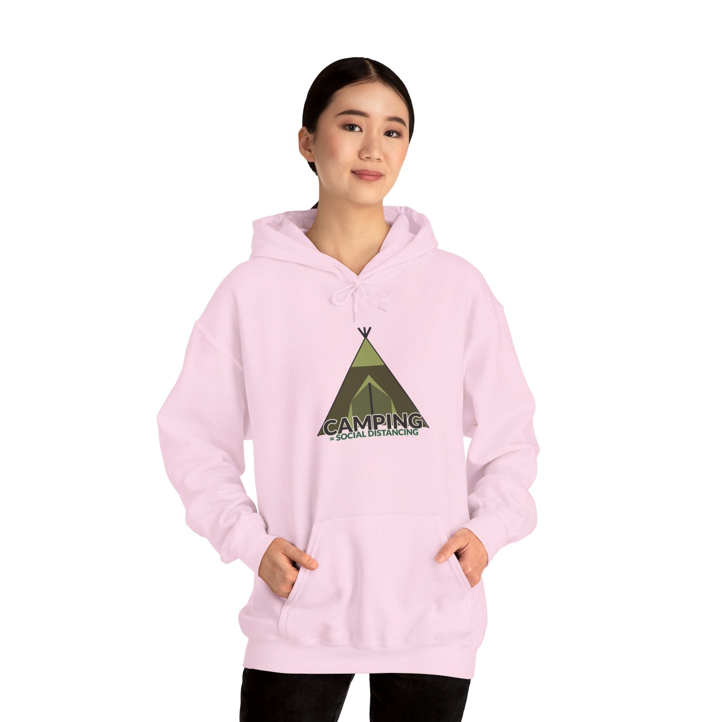 Camping Equals Social Distancing - Adventure Hoodie, Cozy Outdoor Sweatshirt, Perfect for Campers, Great Gift for Nature Lovers, Warmth for Bonfire Nights