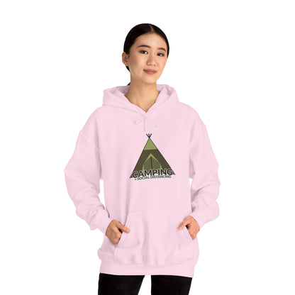 Camping Equals Social Distancing - Adventure Hoodie, Cozy Outdoor Sweatshirt, Perfect for Campers, Great Gift for Nature Lovers, Warmth for Bonfire Nights
