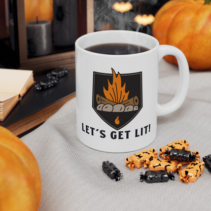 Lets Get Lit Ceramic Mug – Camping and Celebration Gift