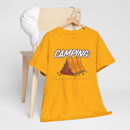 Pitchin Tents, Makin Friends – Funny Camping T-Shirt for Outdoor Enthusiasts, Hikers & Nature Lovers | Unisex Summer Camp Tee Gift