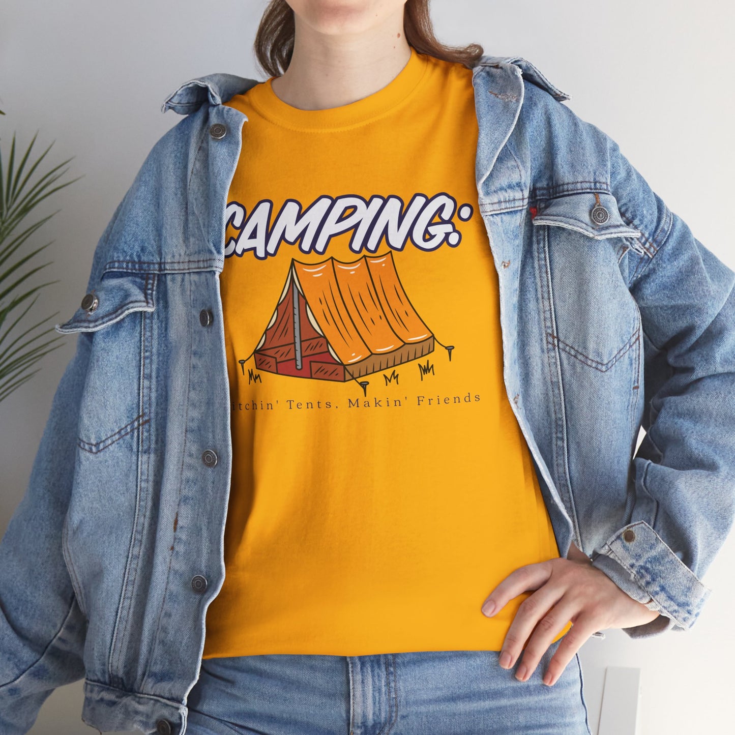 Pitchin Tents, Makin Friends – Funny Camping T-Shirt for Outdoor Enthusiasts, Hikers & Nature Lovers | Unisex Summer Camp Tee Gift