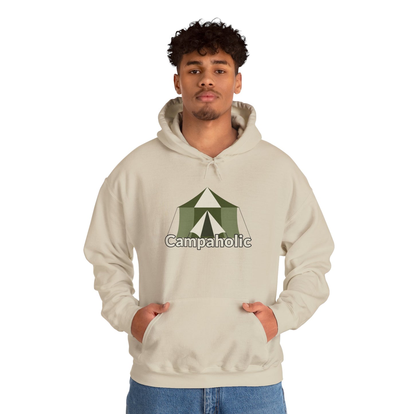 Campaholic Hoodie - Unisex Sweatshirt, Cozy Camping Sweatshirt for Campers and Outdoor Lovers, Adventure Apparel, Gift for Nature Enthusiasts