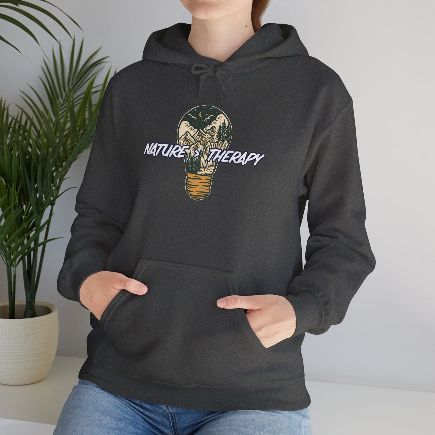 Nature Is Greater Than Therapy Hoodie – Cozy Unisex Sweatshirt for Nature Lovers, Outdoor Adventure Apparel, Perfect Gift for Campers, Hikers, and Nature Enthusiasts