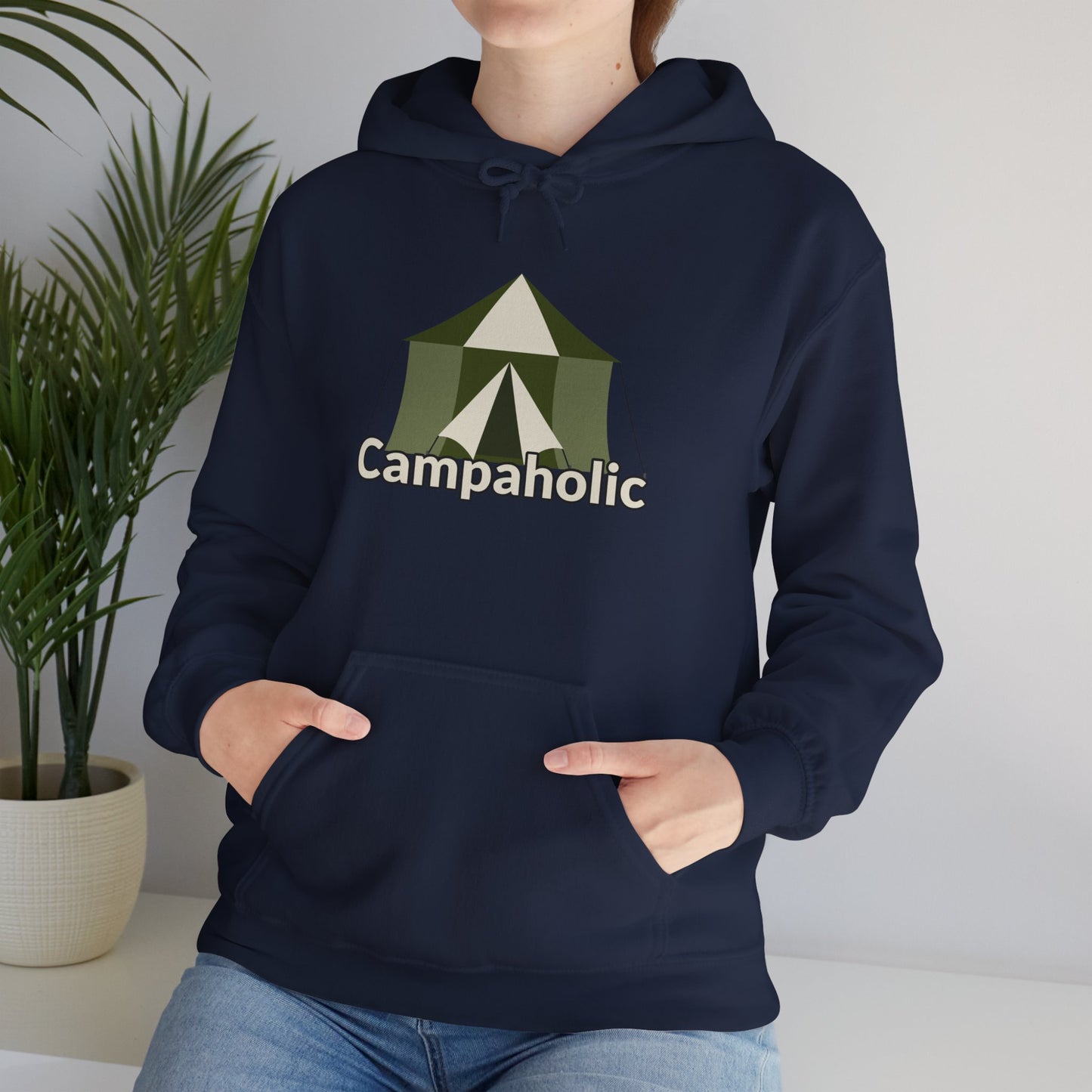 Campaholic Hoodie - Unisex Sweatshirt, Cozy Camping Sweatshirt for Campers and Outdoor Lovers, Adventure Apparel, Gift for Nature Enthusiasts
