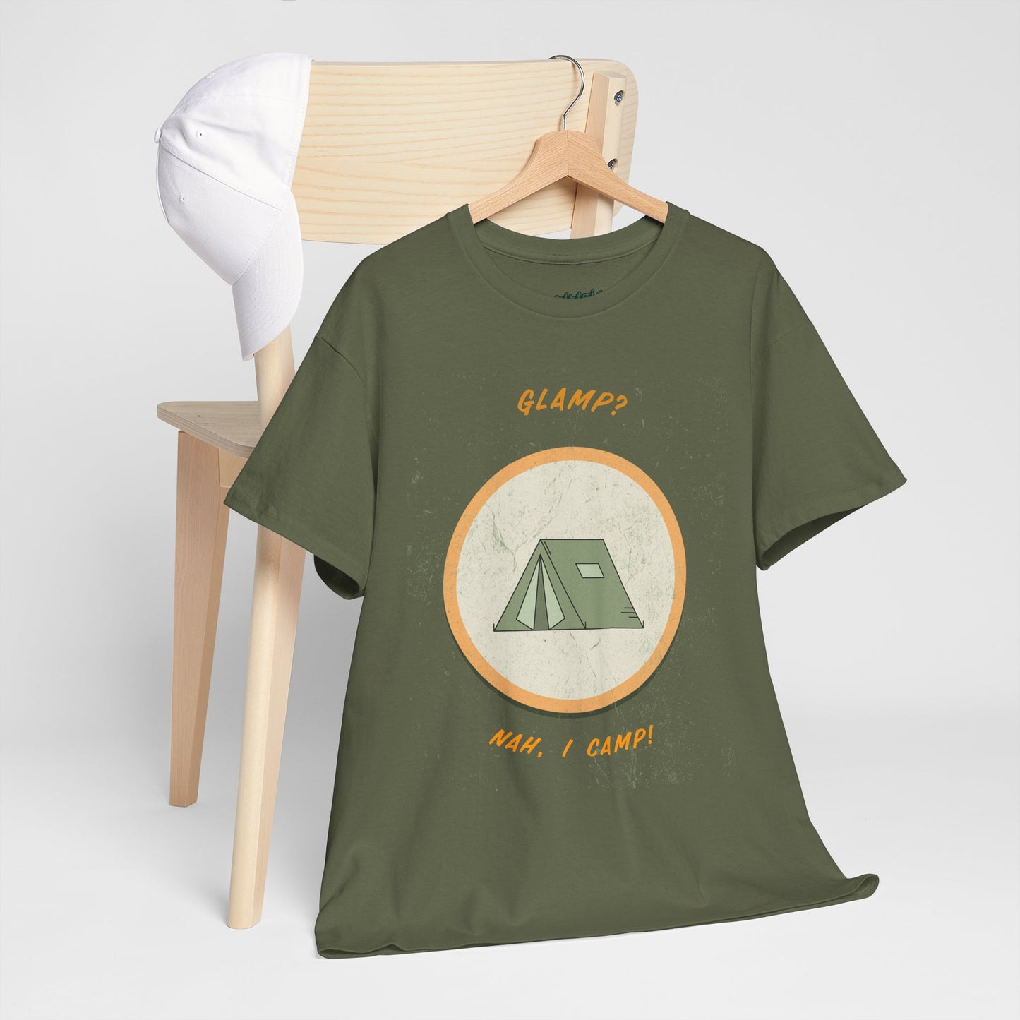 Glamp? Nah, I Camp – Funny Camping Tee for Nature Lovers