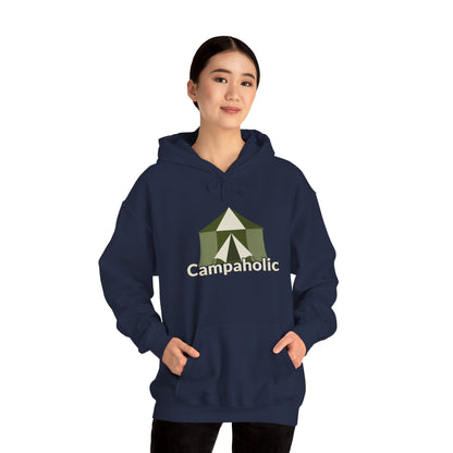 Campaholic Hoodie - Unisex Sweatshirt, Cozy Camping Sweatshirt for Campers and Outdoor Lovers, Adventure Apparel, Gift for Nature Enthusiasts