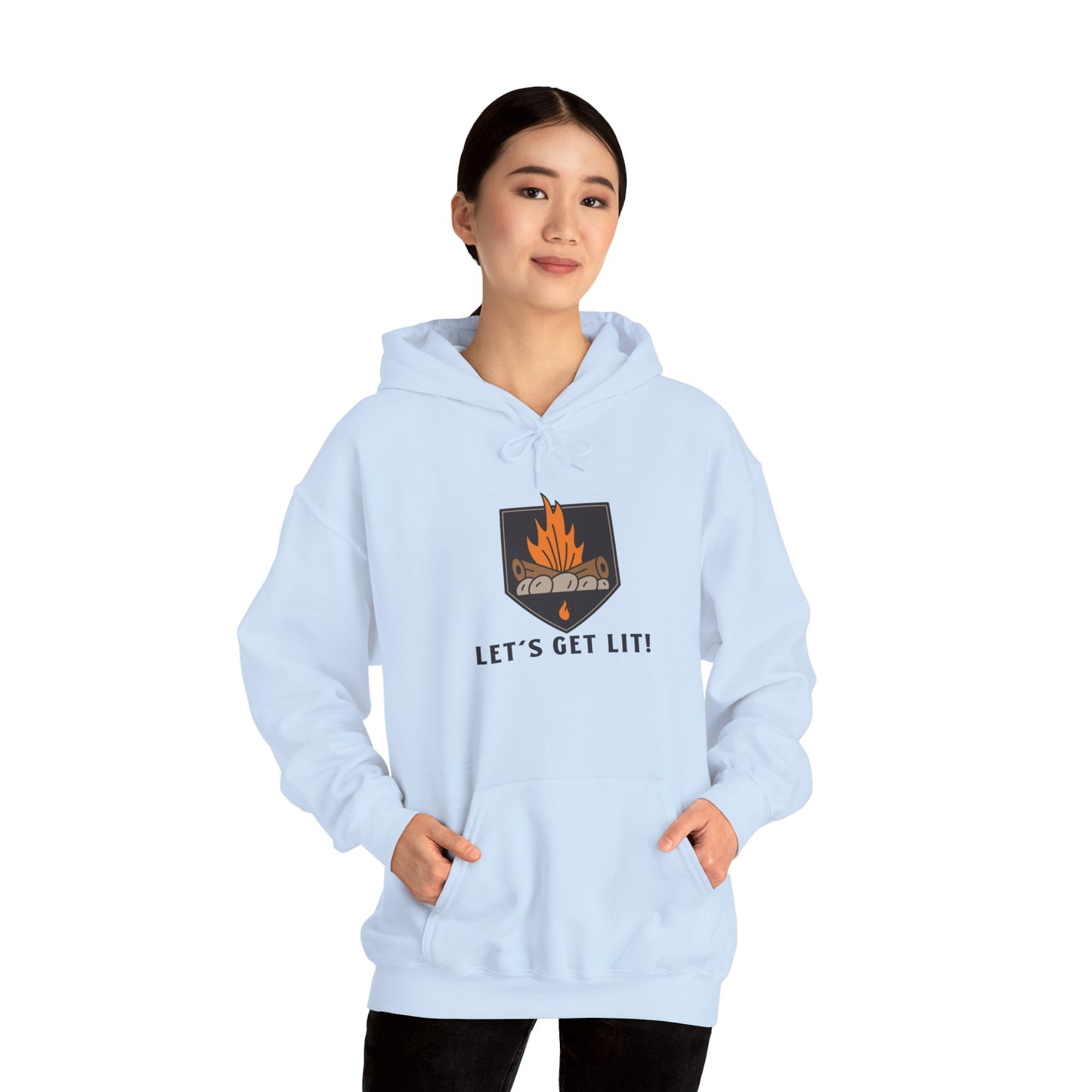 Lets Get Lit Hoodie - Cozy Unisex Hoodie, Campfire Sweatshirt for Outdoor Adventures, Funny Camping Hoodie, Gift for Friends, Fall and Bonfire Apparel