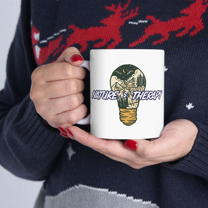 Nature Is Greater Than Therapy Mug - Funny Ceramic Cup for Nature Lovers