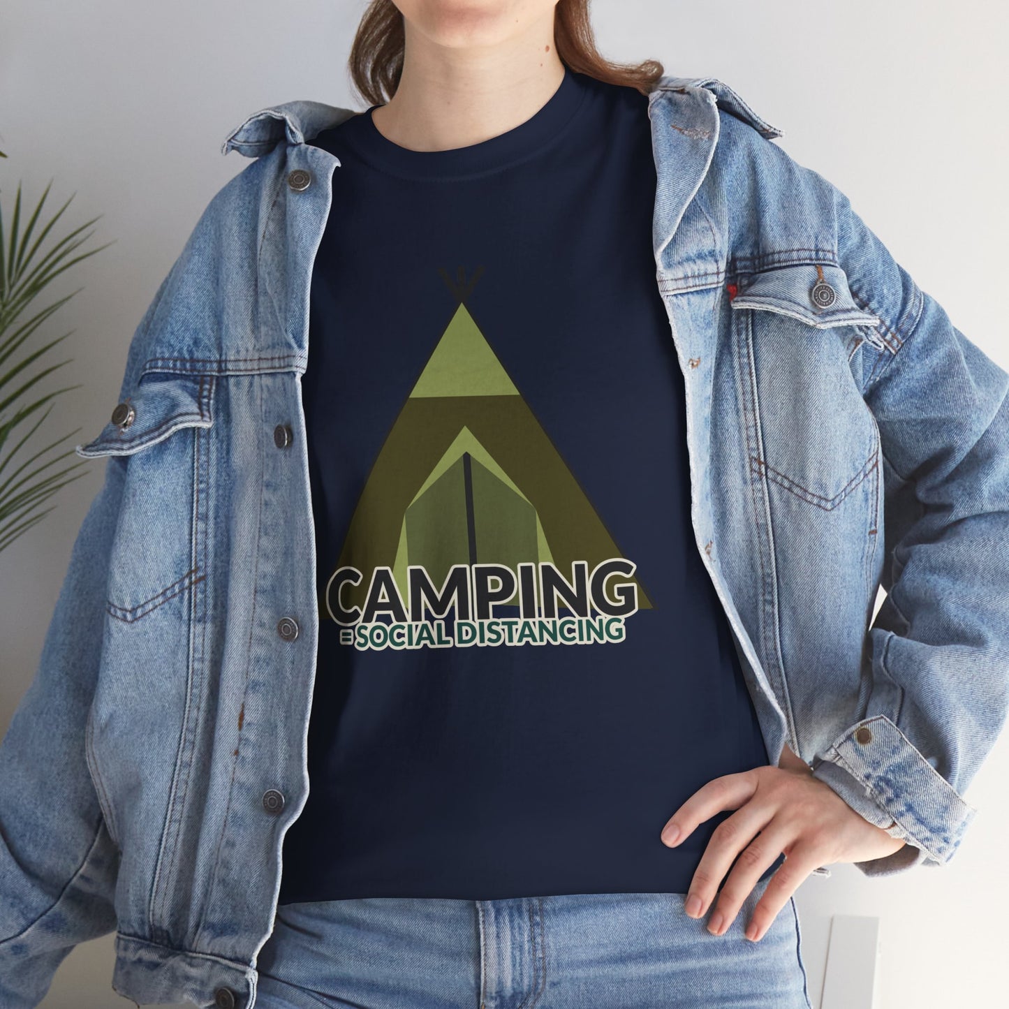 Camping Equals Social Distancing T-Shirt – Funny Unisex Outdoor Tee for Campers & Nature Lovers, Adventure Apparel, Hiking Gift, Camping Humor Shirt